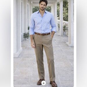 NEW Men’s Classic Pants Khaki Chinos Sz 36 Unhemmed Faconnable NWT PriceFirm!
